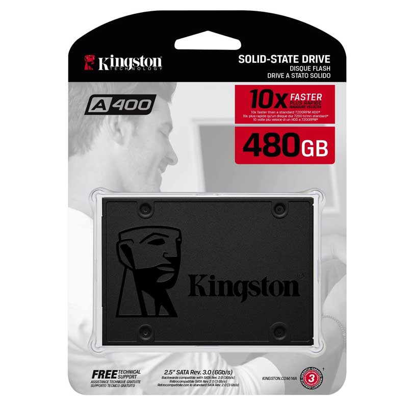 Unidad SSD 2.5" 480GB Kingston A400 500MBs