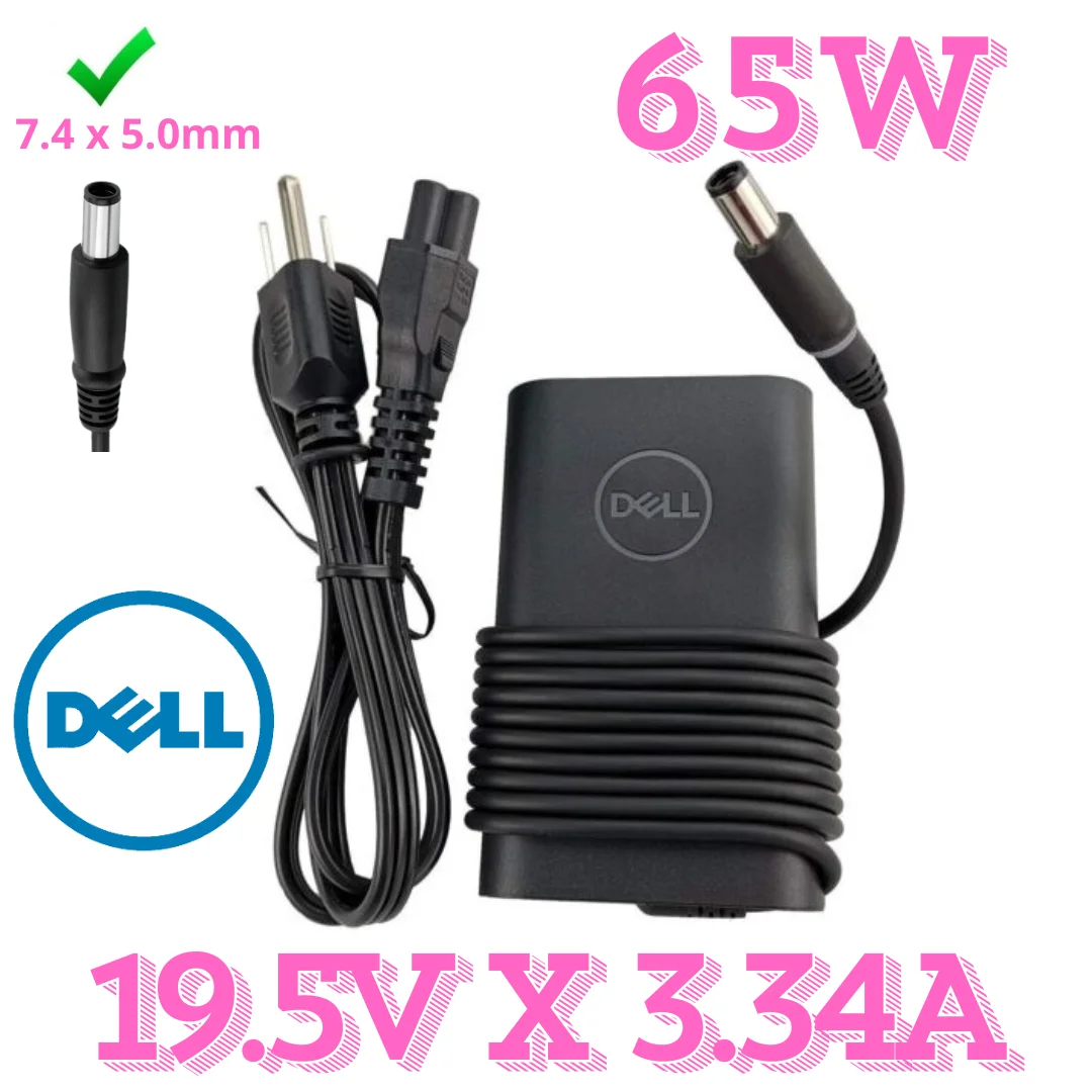 Cargador Dell PA-12 Original 65W 19.5V 3.34A con Pin Central | Inspiron Latitude