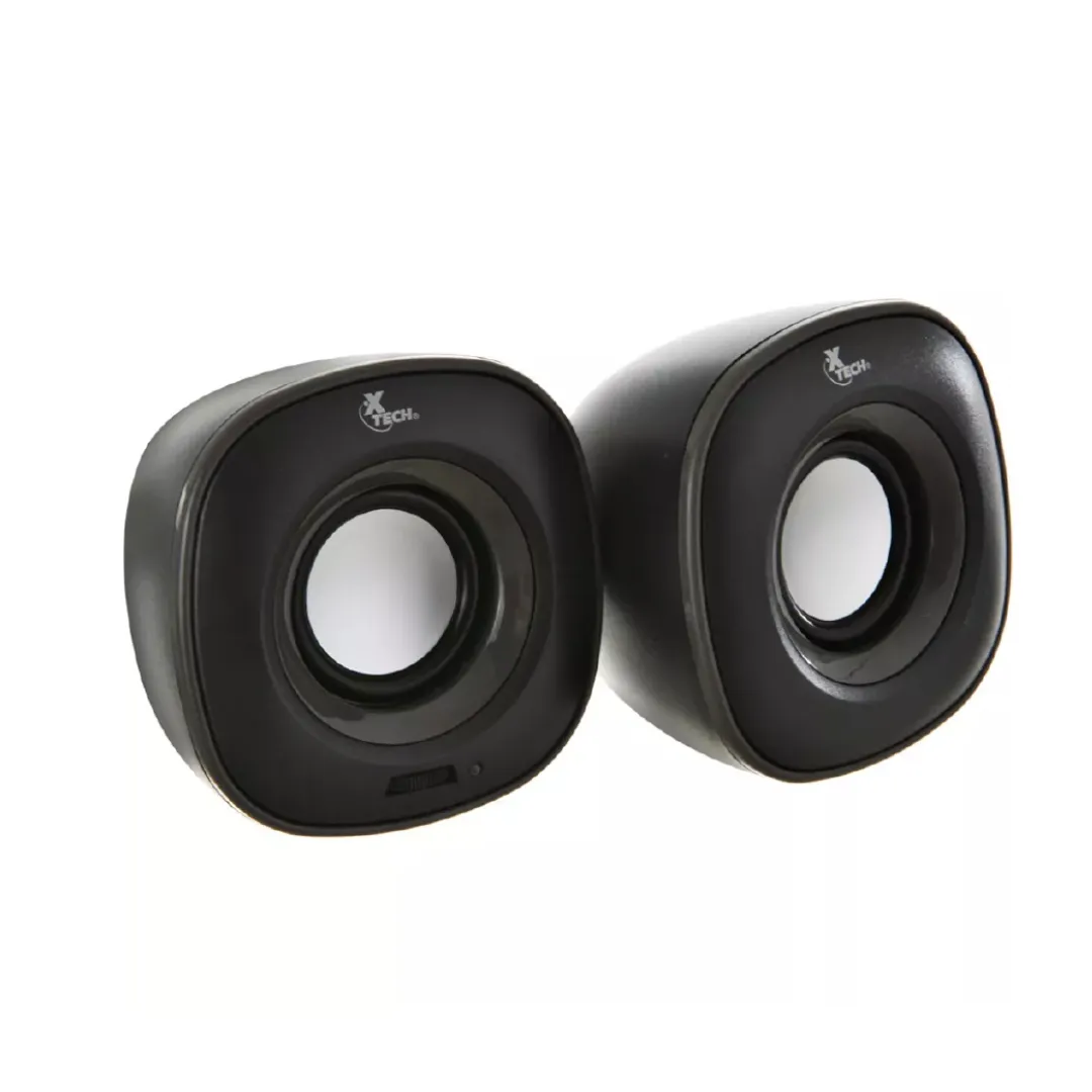 Spekter | Parlantes estéreo multimedia de 2.0 canales con cable para alimentación USB y conexión de 3,5mm XTS-115BK