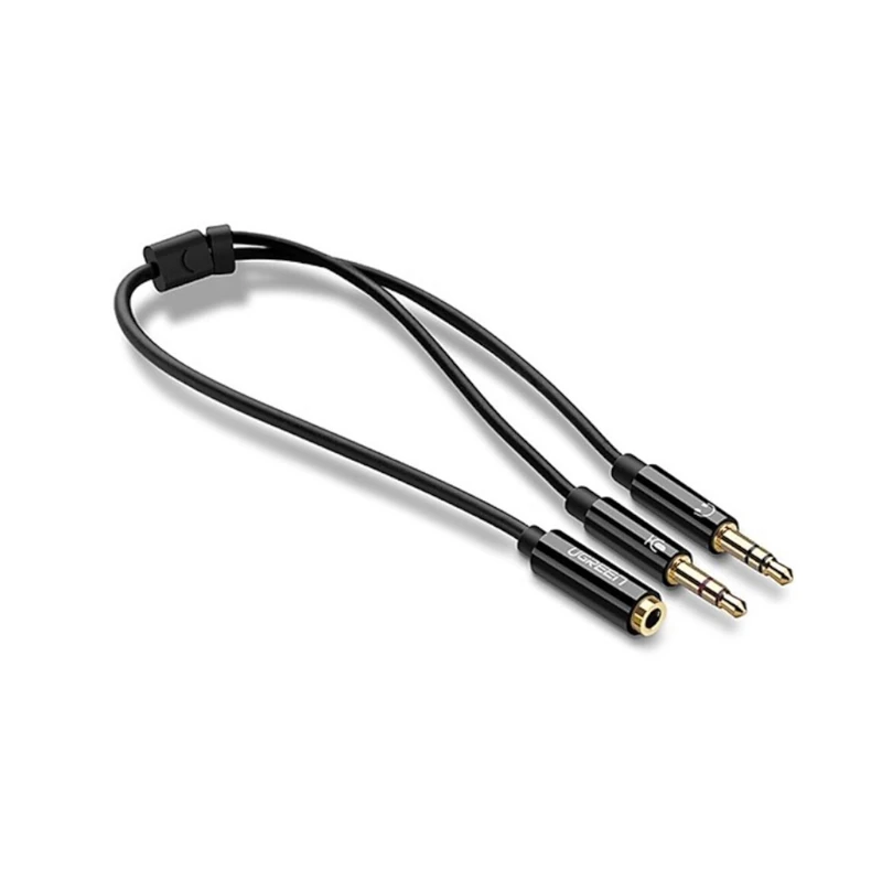 Cable Audio 3.5 Hembra A 3.5 Macho Doble Negro Av140 Ugreen