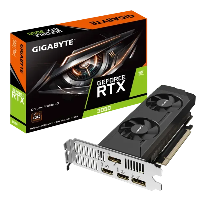 Tarjeta de Video Gigabyte GeForce RTX 3050 OC Low Profile 6GB GDDR6 HDMI DP PCIe 4.0