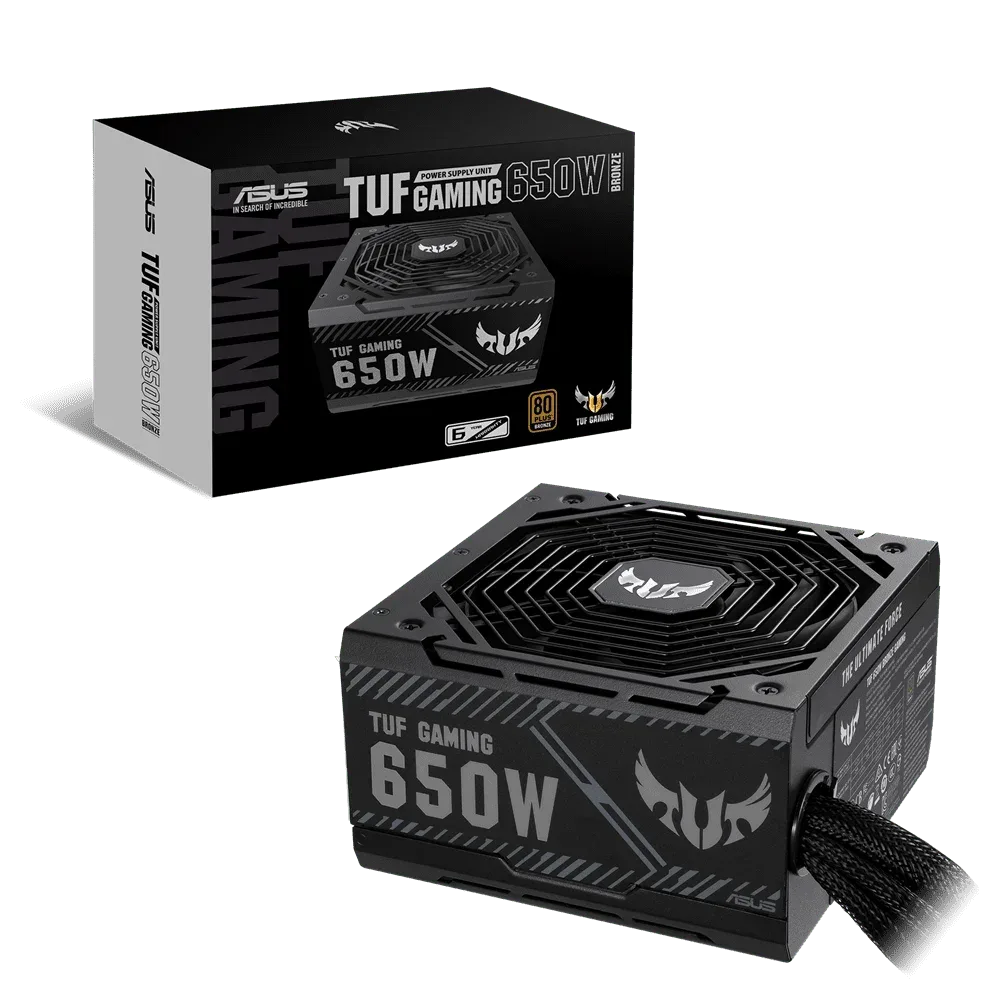 La fuente de poder ASUS TUF Gaming 650W Bronze es líder en durabilidad.